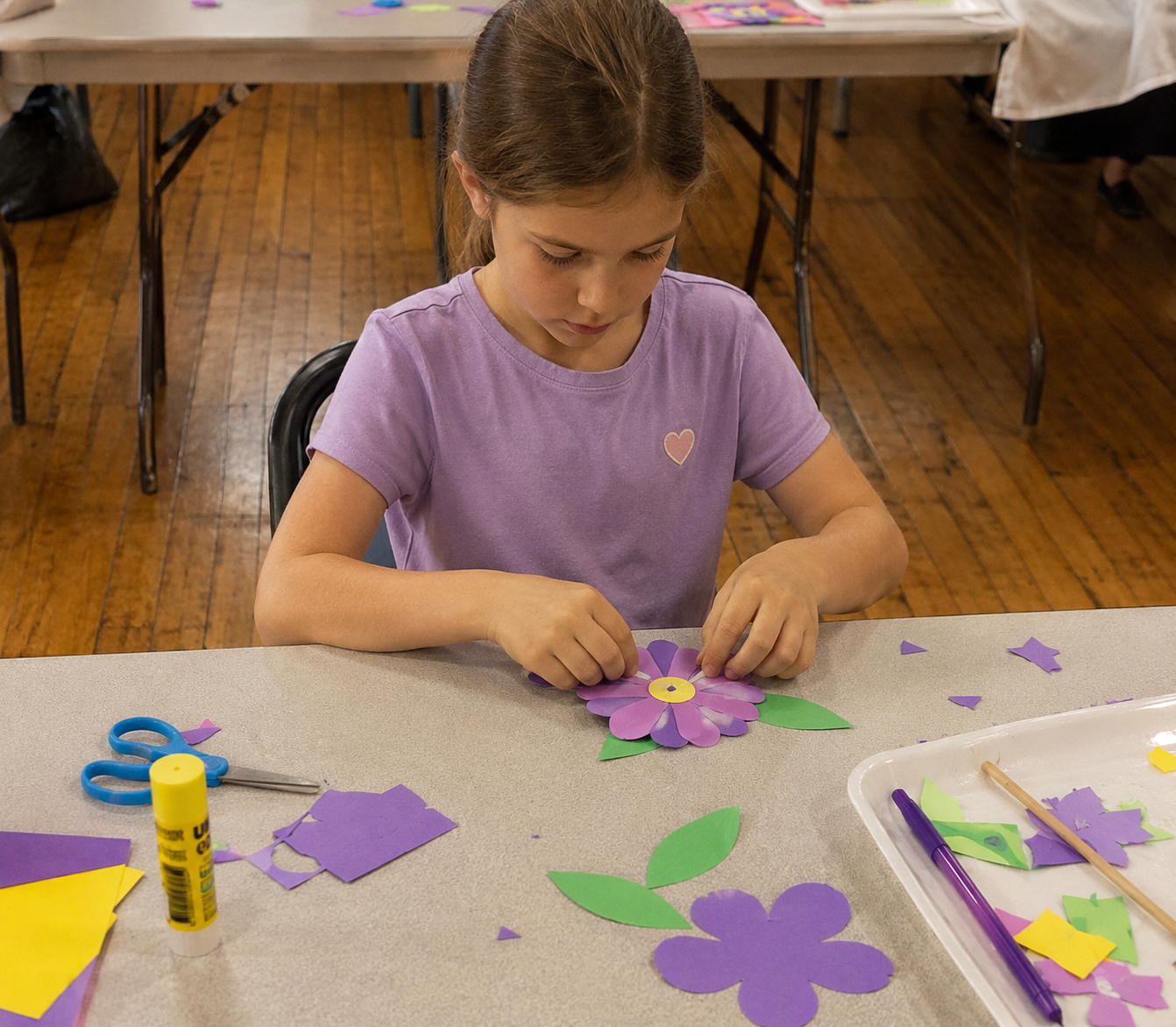 Colourful creative project materials for Creators Club